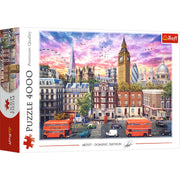 Red Walking Around London 4000 Piece Puzzle