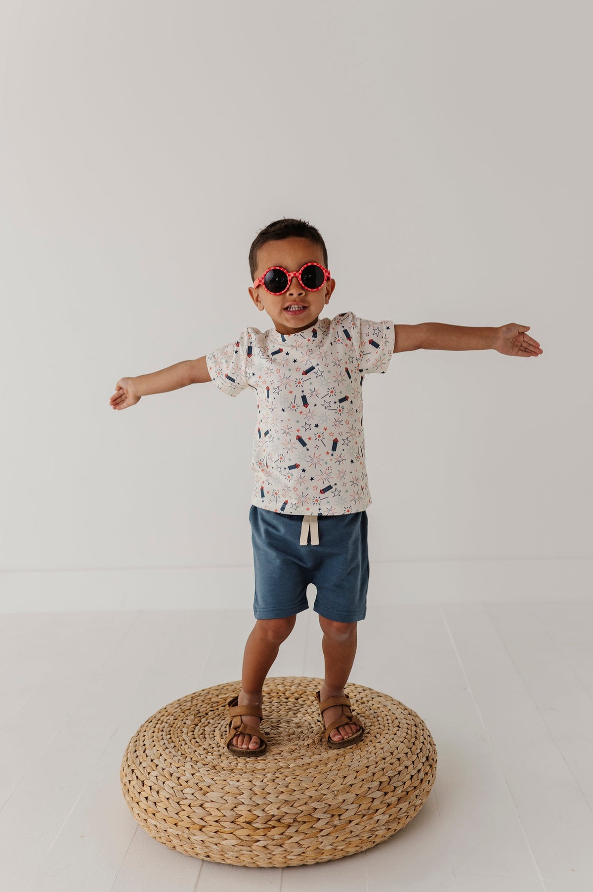 Boy's Short Sleeve Tee In Fireworks