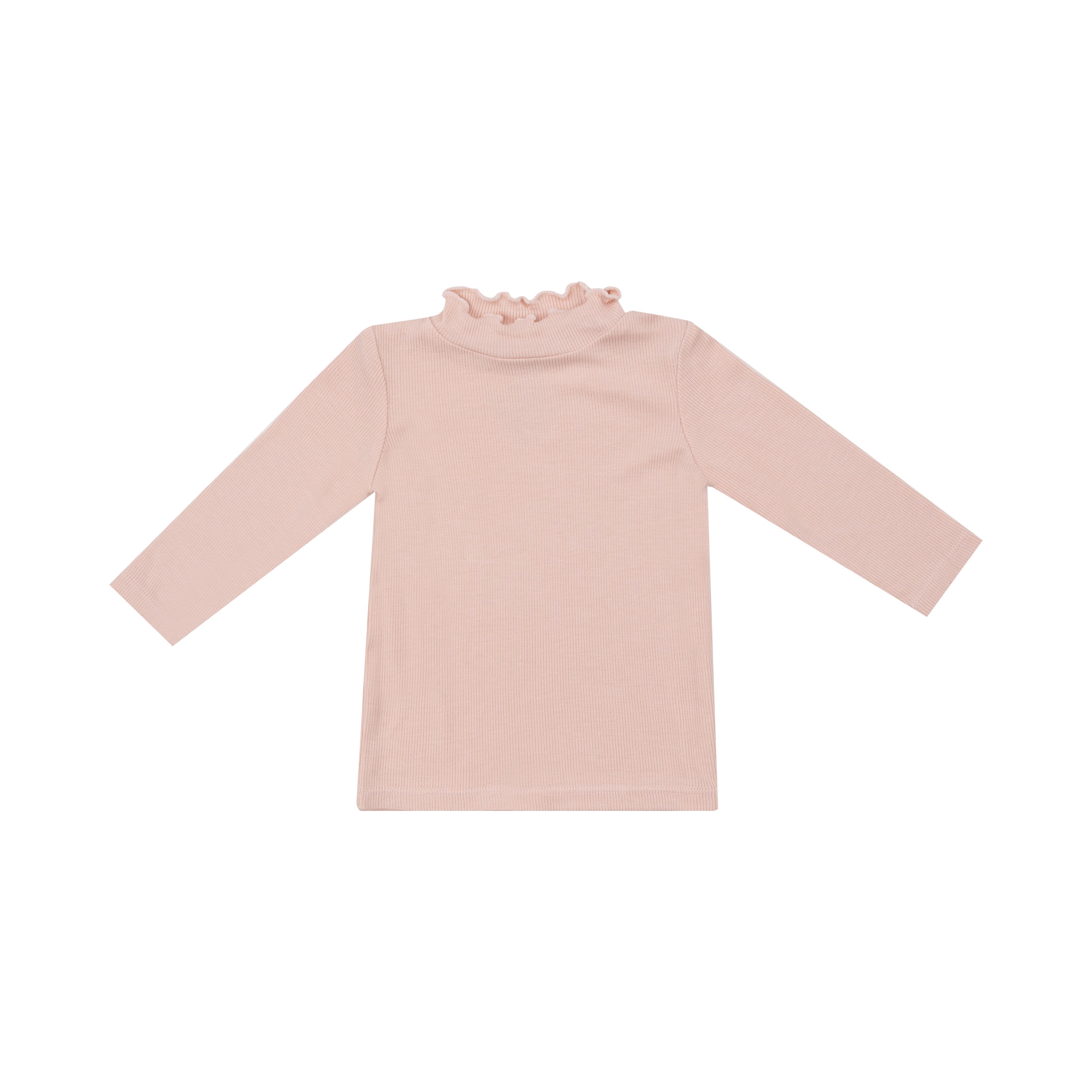 L/s Mock Turtle Neck - Basic - Solid Pale Blush