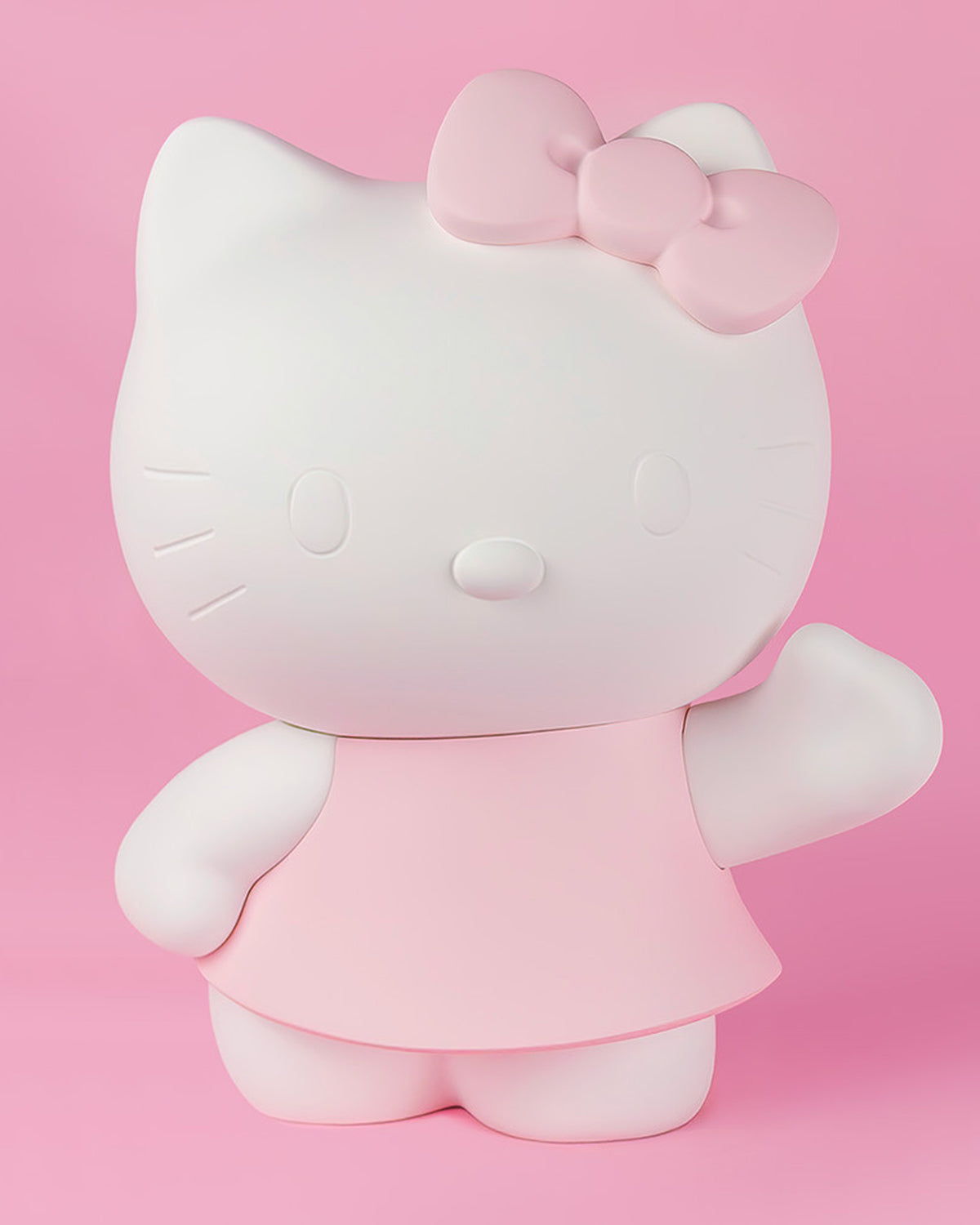 Hello Kitty Robe Matt White & Pastel Pink Dress 10.5in