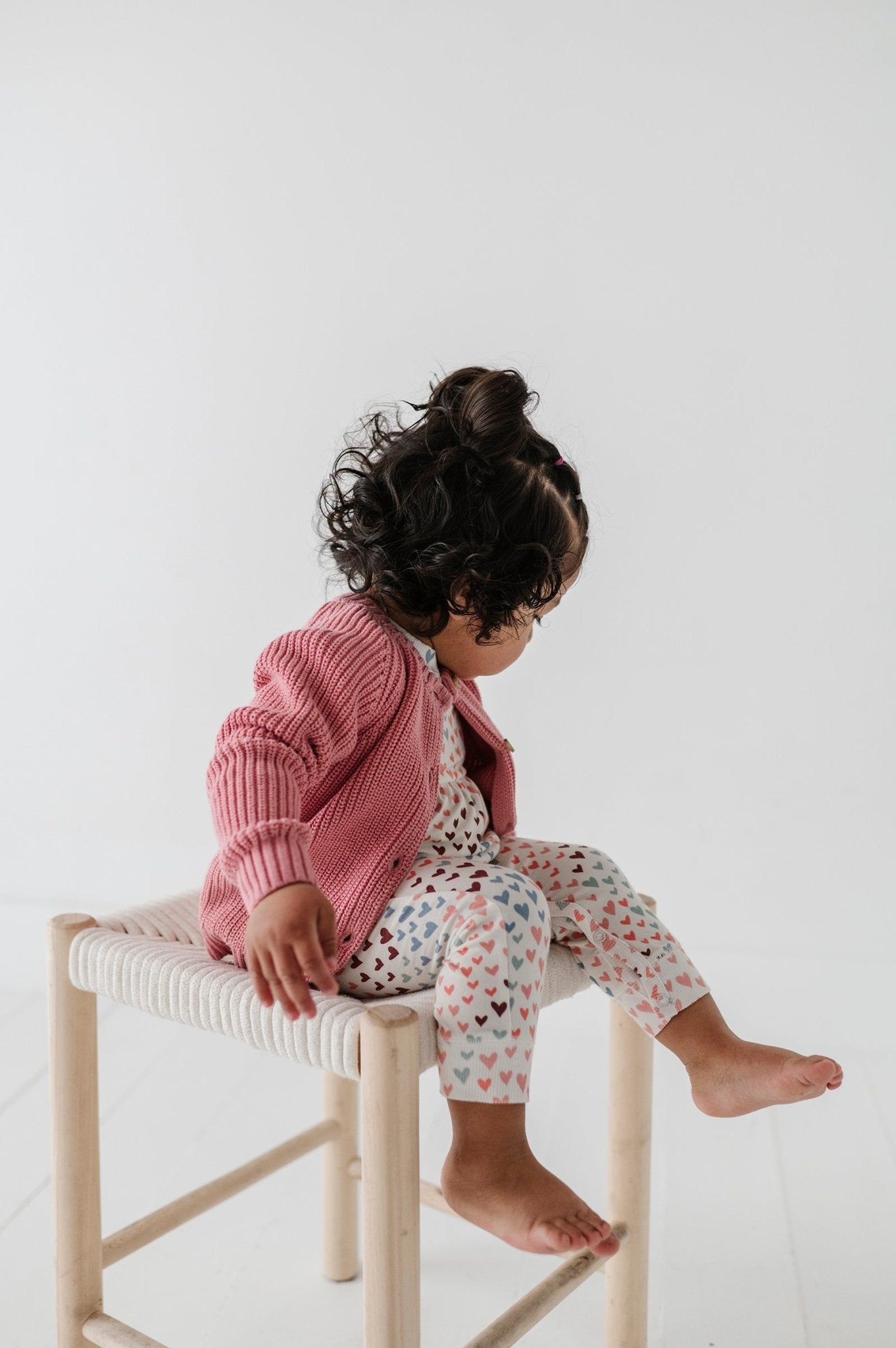 Girls Knit Cardigan In Pink