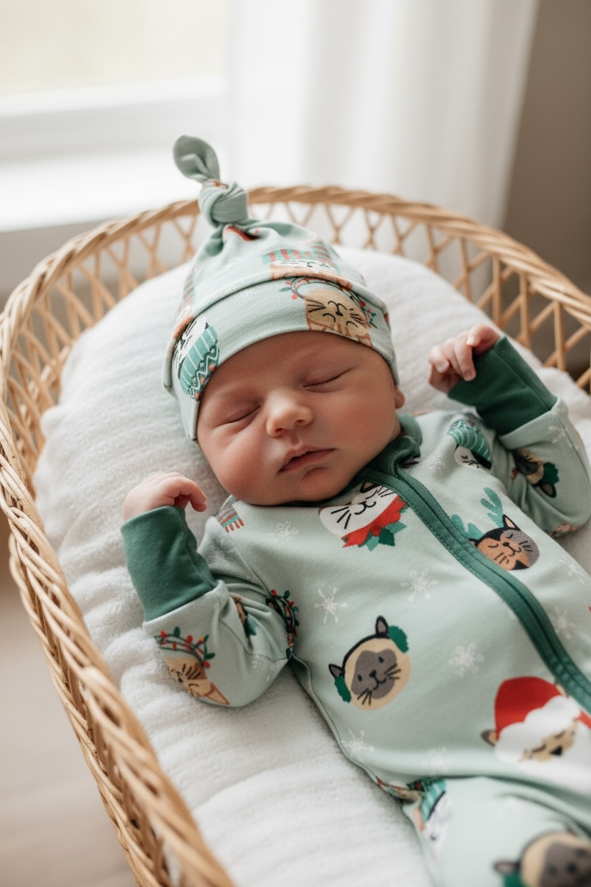 Purr The Halls (convertible Zip Footies)