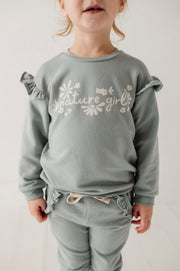 Ruffle Sweatshirt