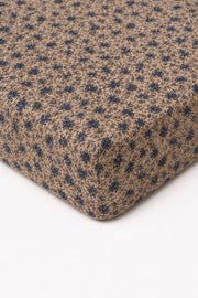 Blue Brown Rose Crib Sheet