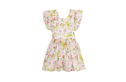 Vintage Inspired Dress In Pink Plants