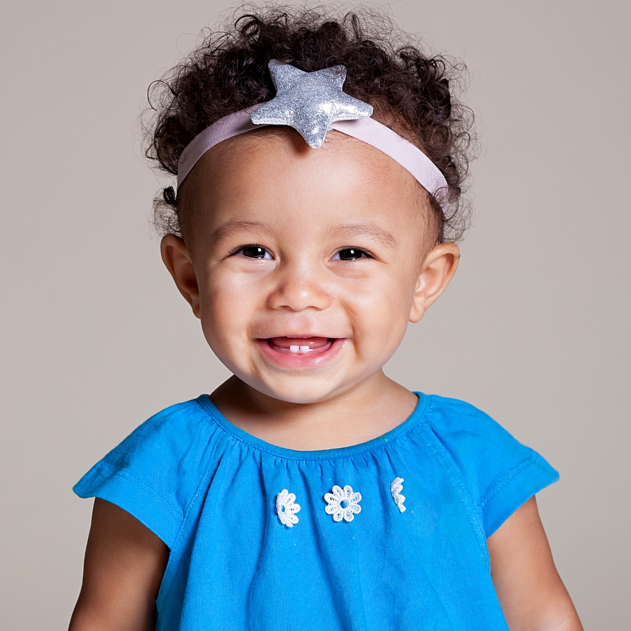 Festive, Shiny Star Headband For Girls All Ages- Gold, Silver