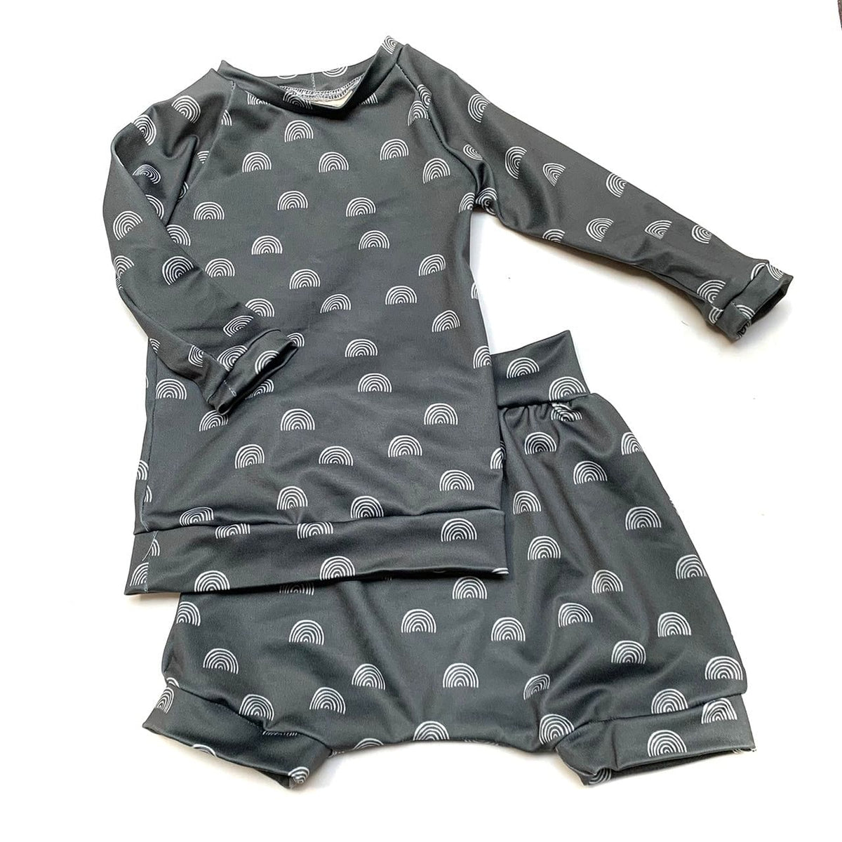 Graphite Rainbow Rashguard Set (top And Bottom)