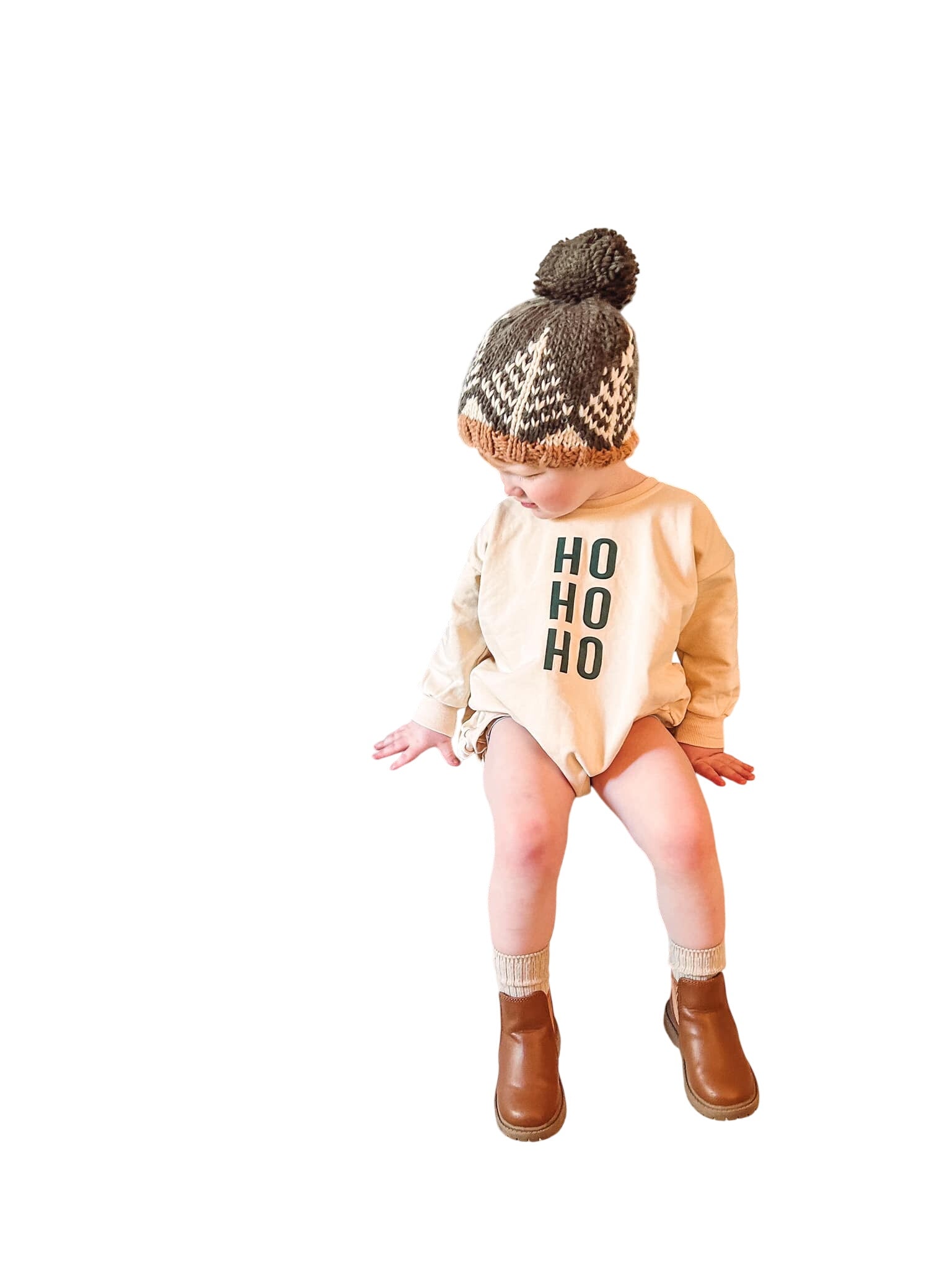 Ho Ho Ho Christmas Sweatshirt Romper