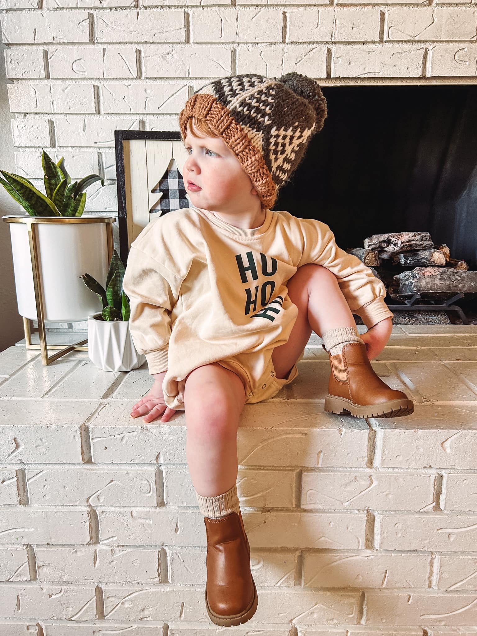 Ho Ho Ho Christmas Sweatshirt Romper