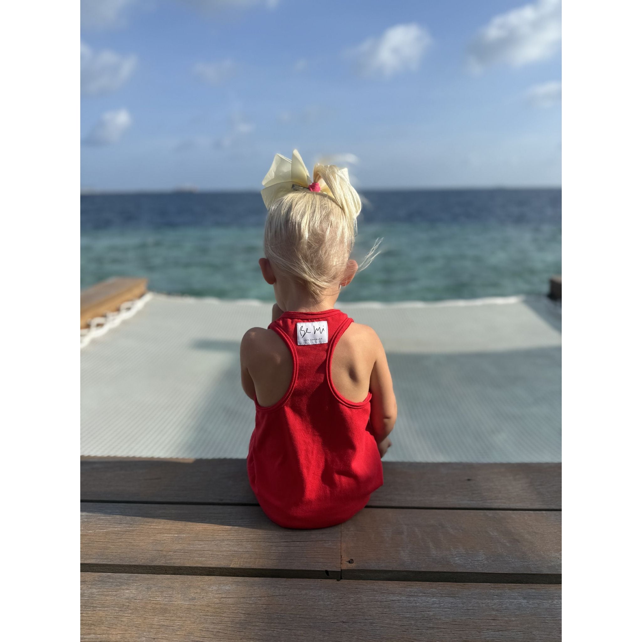 Americana Romper Red