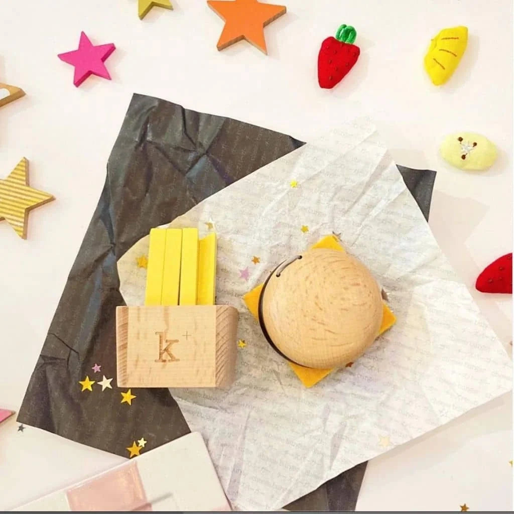 Hamburger & Fries Wooden Musical Set