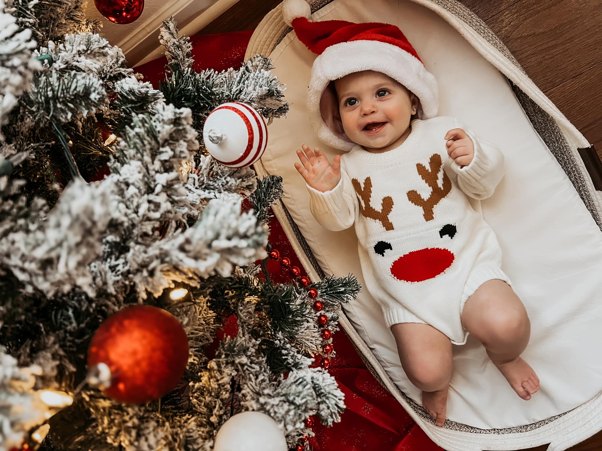 Reindeer Knit Sweater Romper