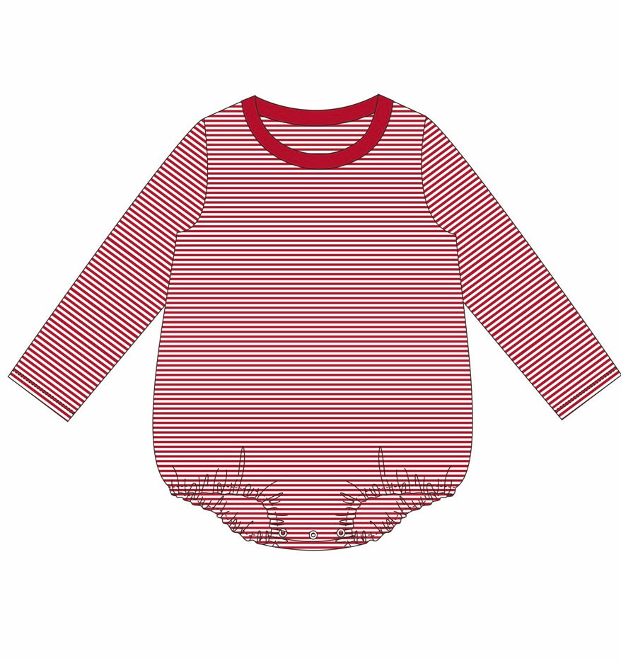 Knit Stripe Long Sleeve T-shirt Bubble