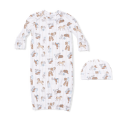 Cowboy Nursery - Lap Shoulder Gown & Beanie Hat