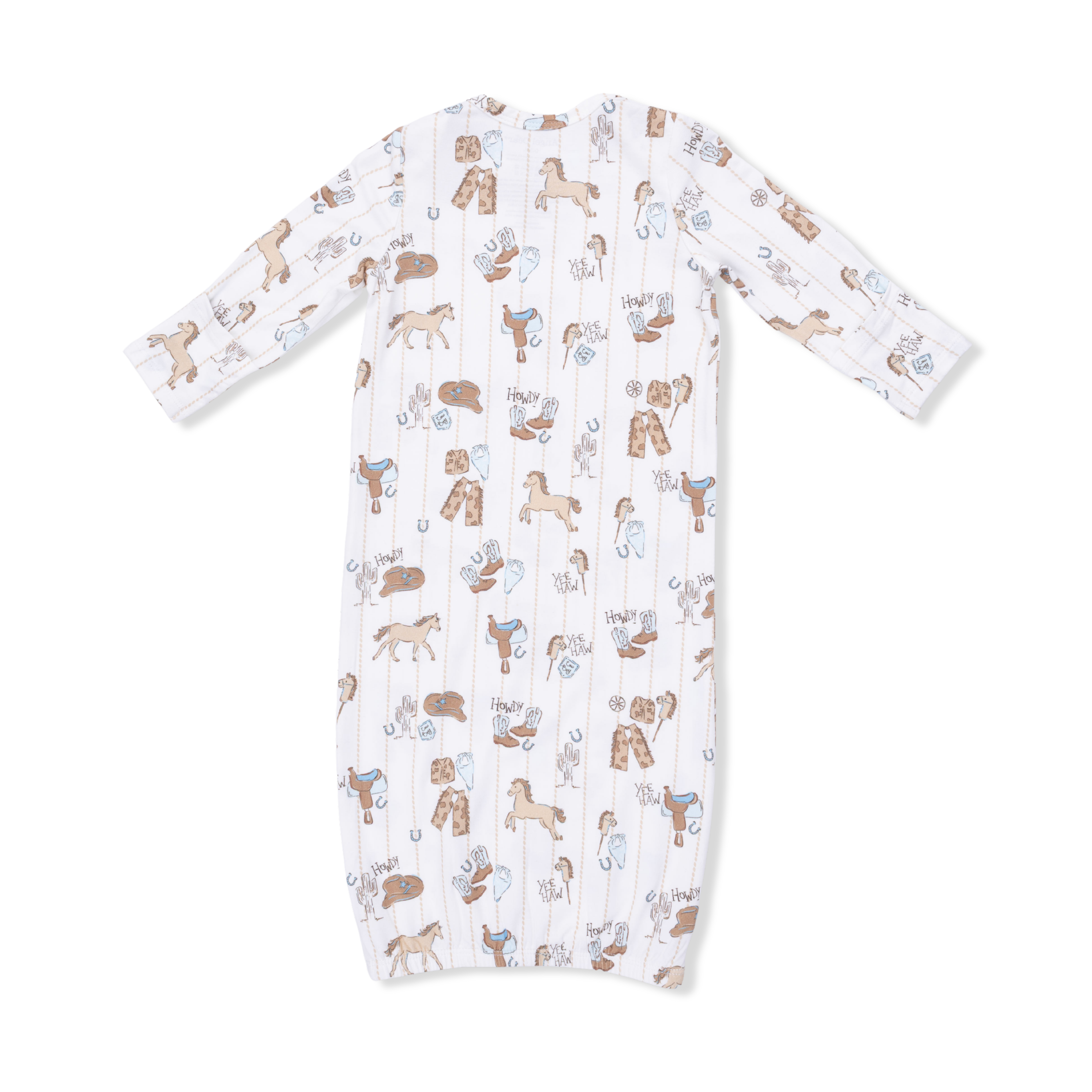 Cowboy Nursery - Lap Shoulder Gown & Beanie Hat