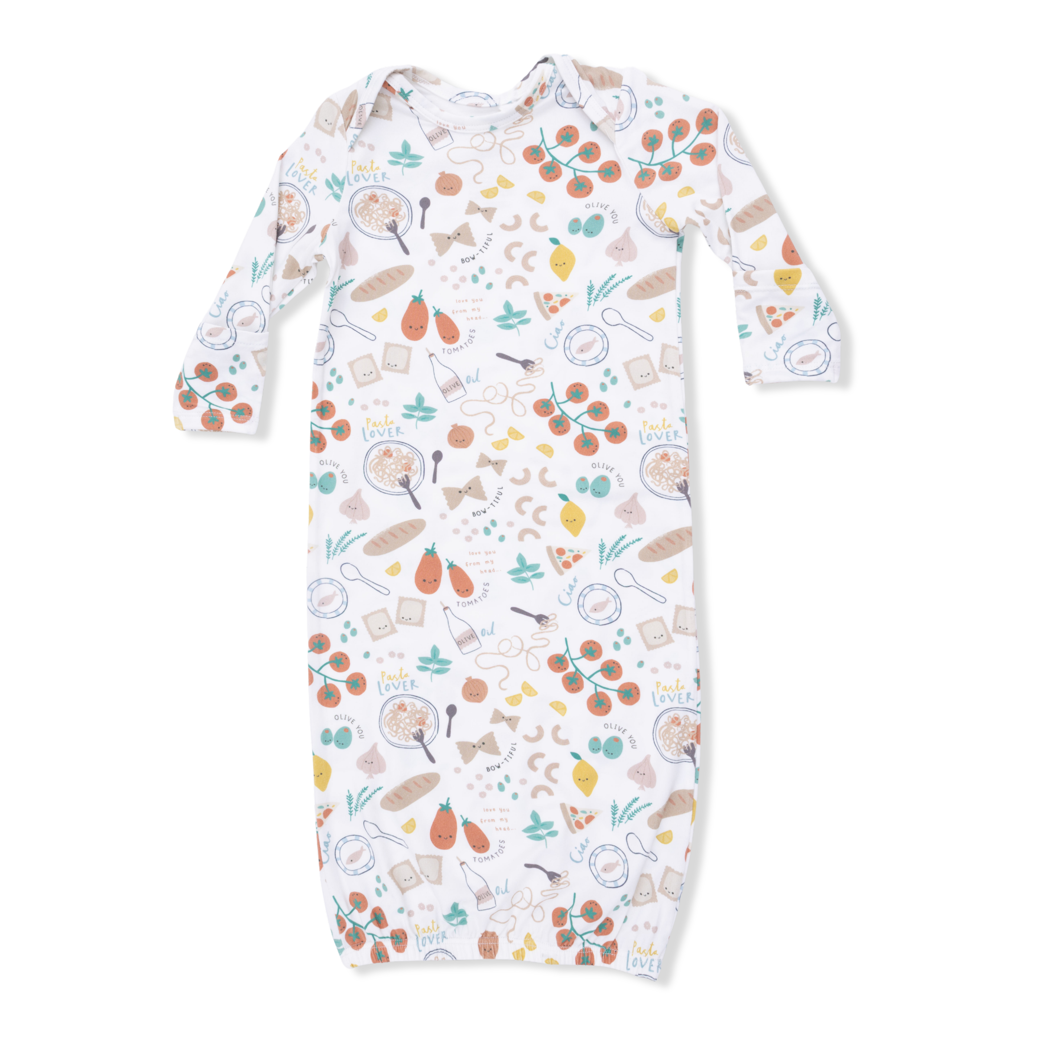 Pasta Lovers - Lap Shoulder Gown & Knotted Hat