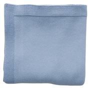 French Blue Knit Blanket