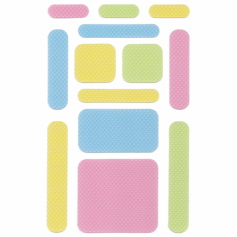 Anywhere Zen Strips, Bumpy Pastel Colors