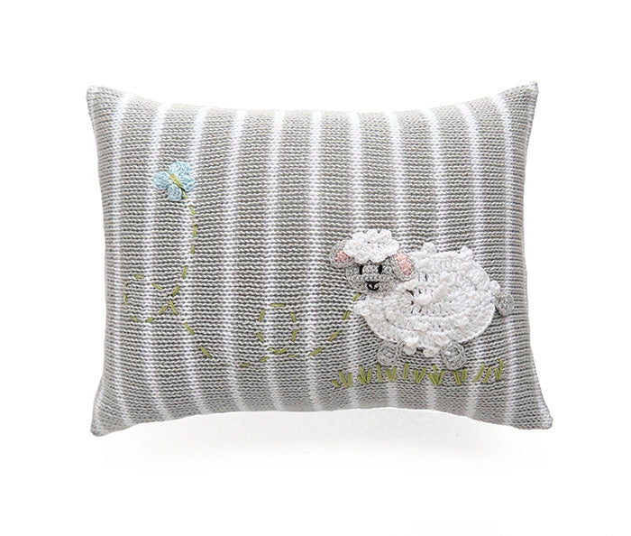 Lamb Mini Pillow, Grey/white