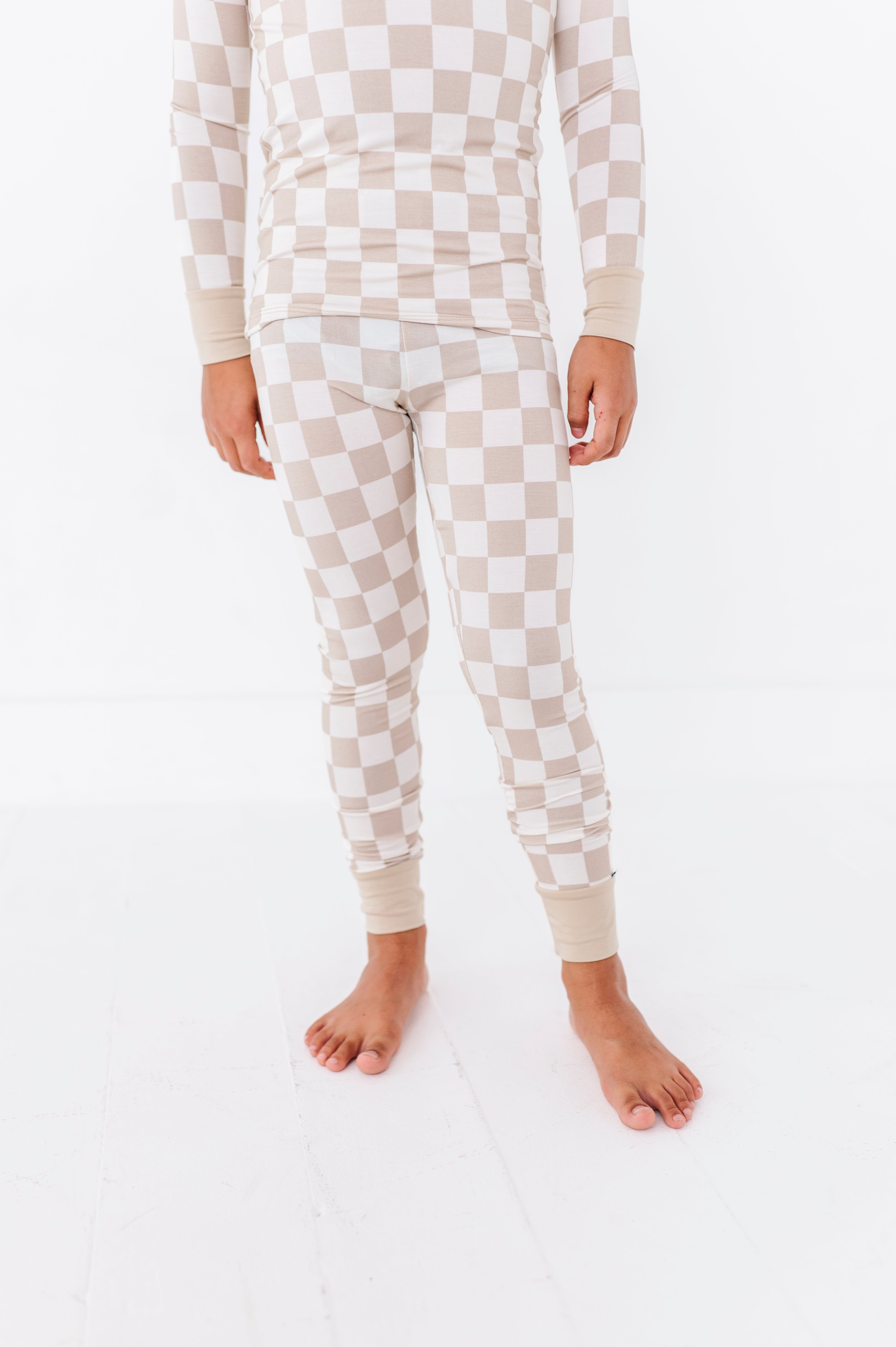 Oat Check 2-piece Pajamas