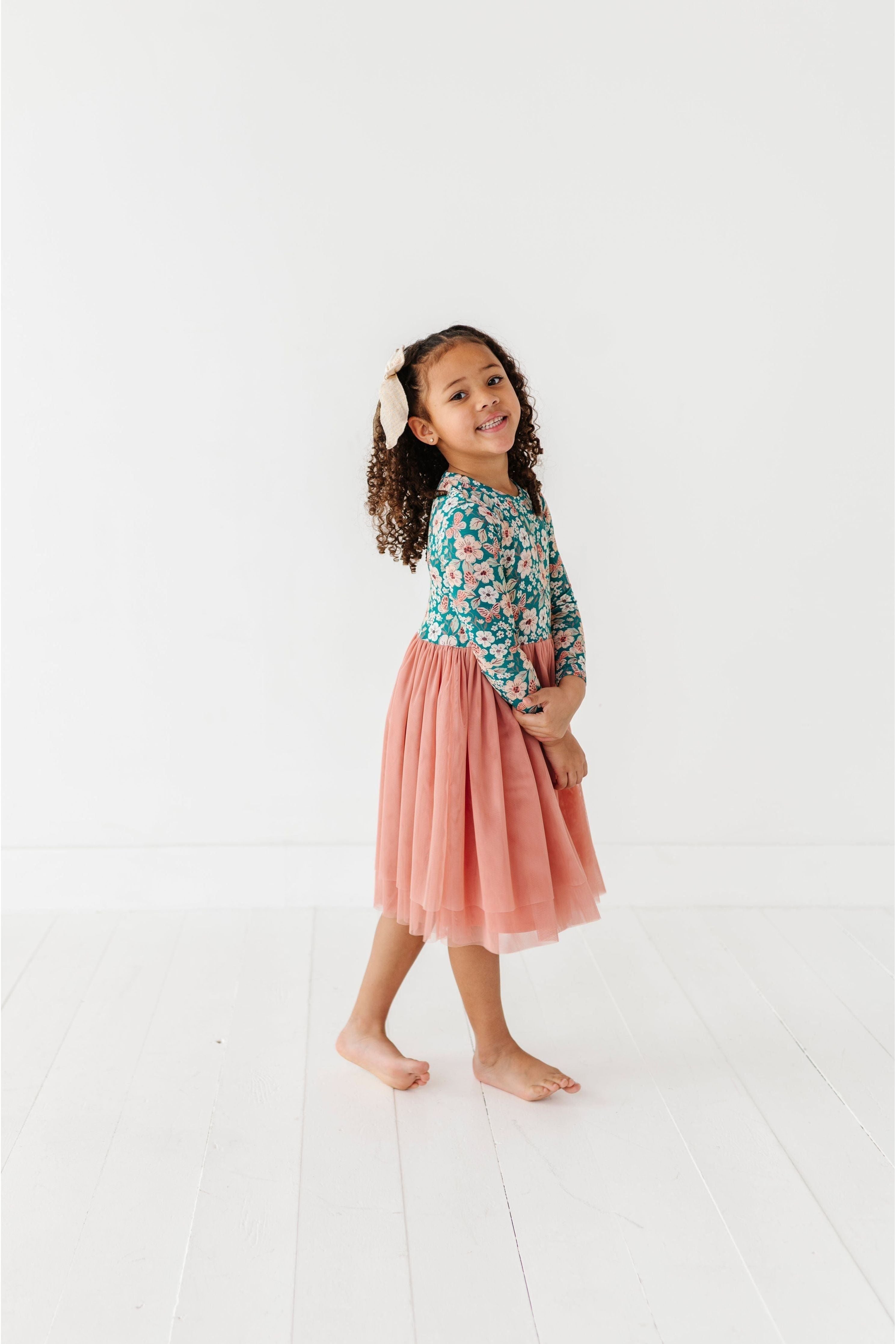 Bamboo Tulle Dress - Juniper
