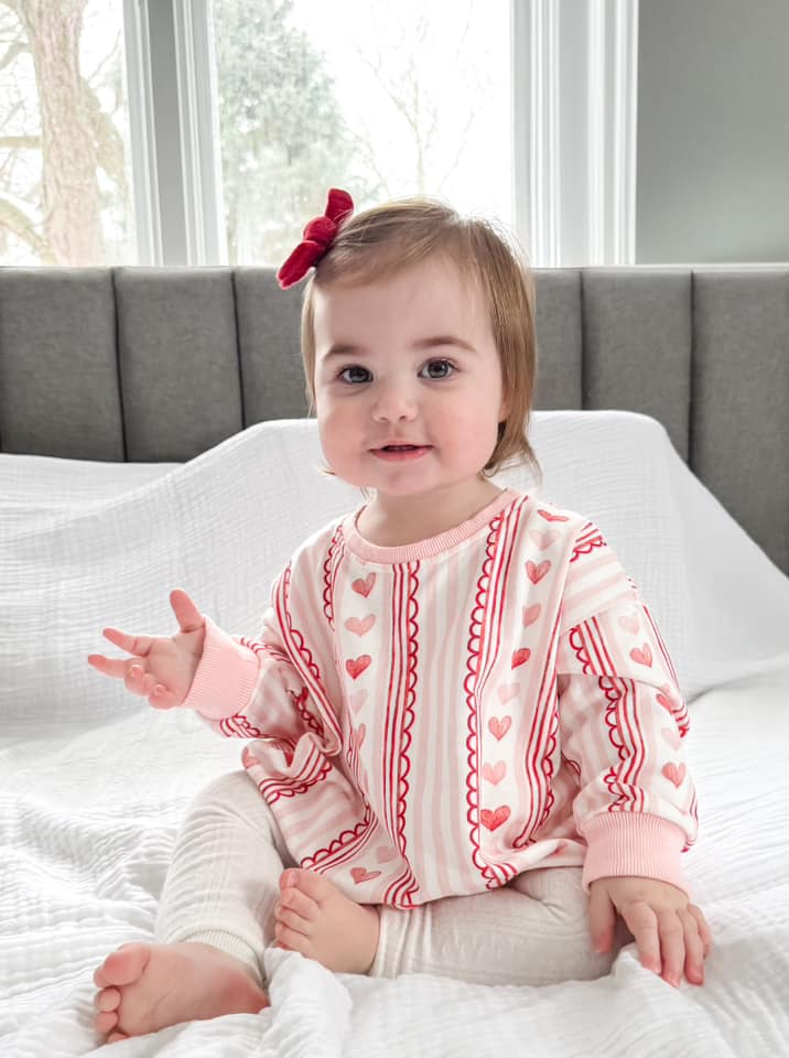 Laced With Love Sweatshirt Romper