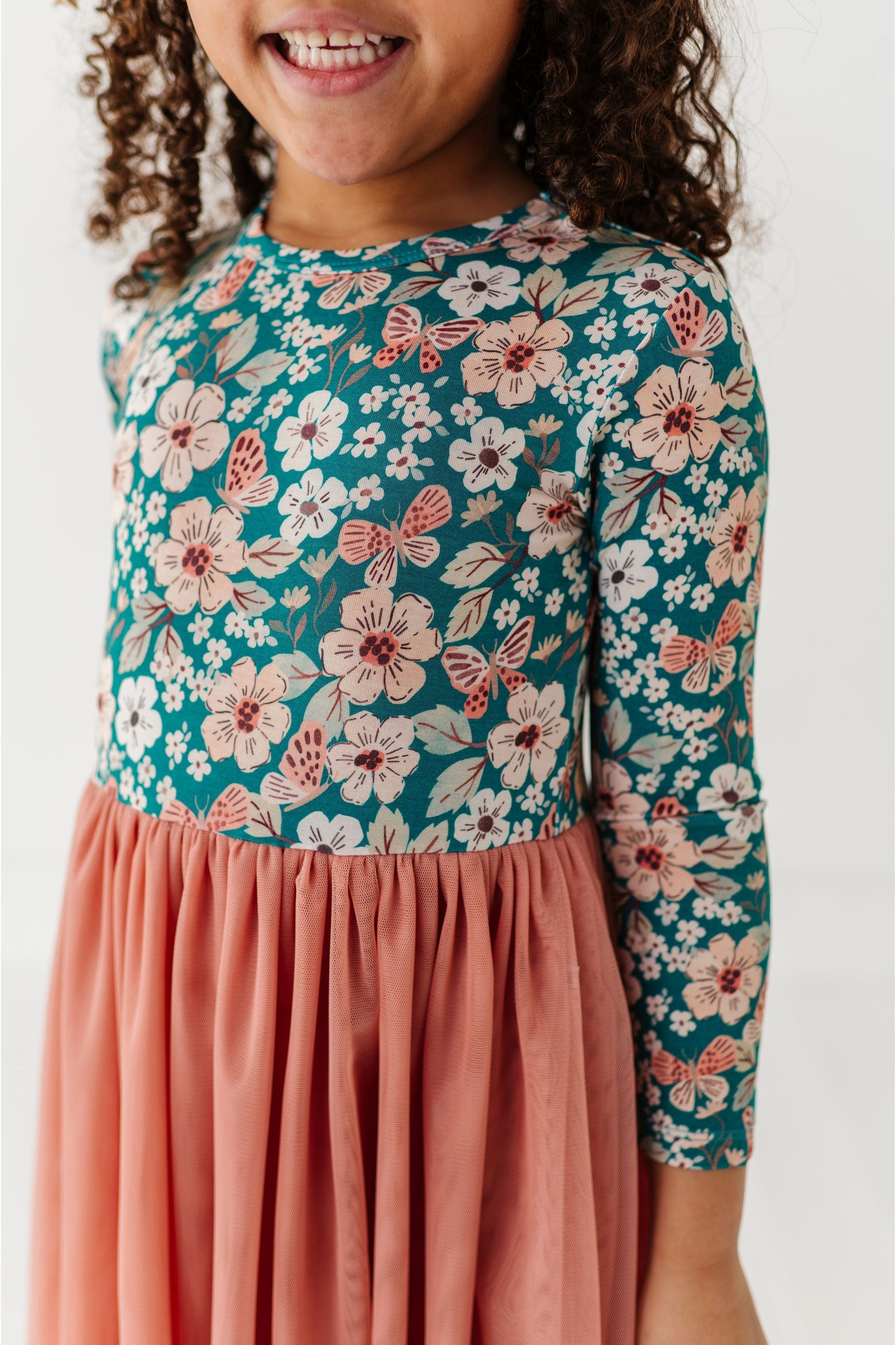 Bamboo Tulle Dress - Juniper