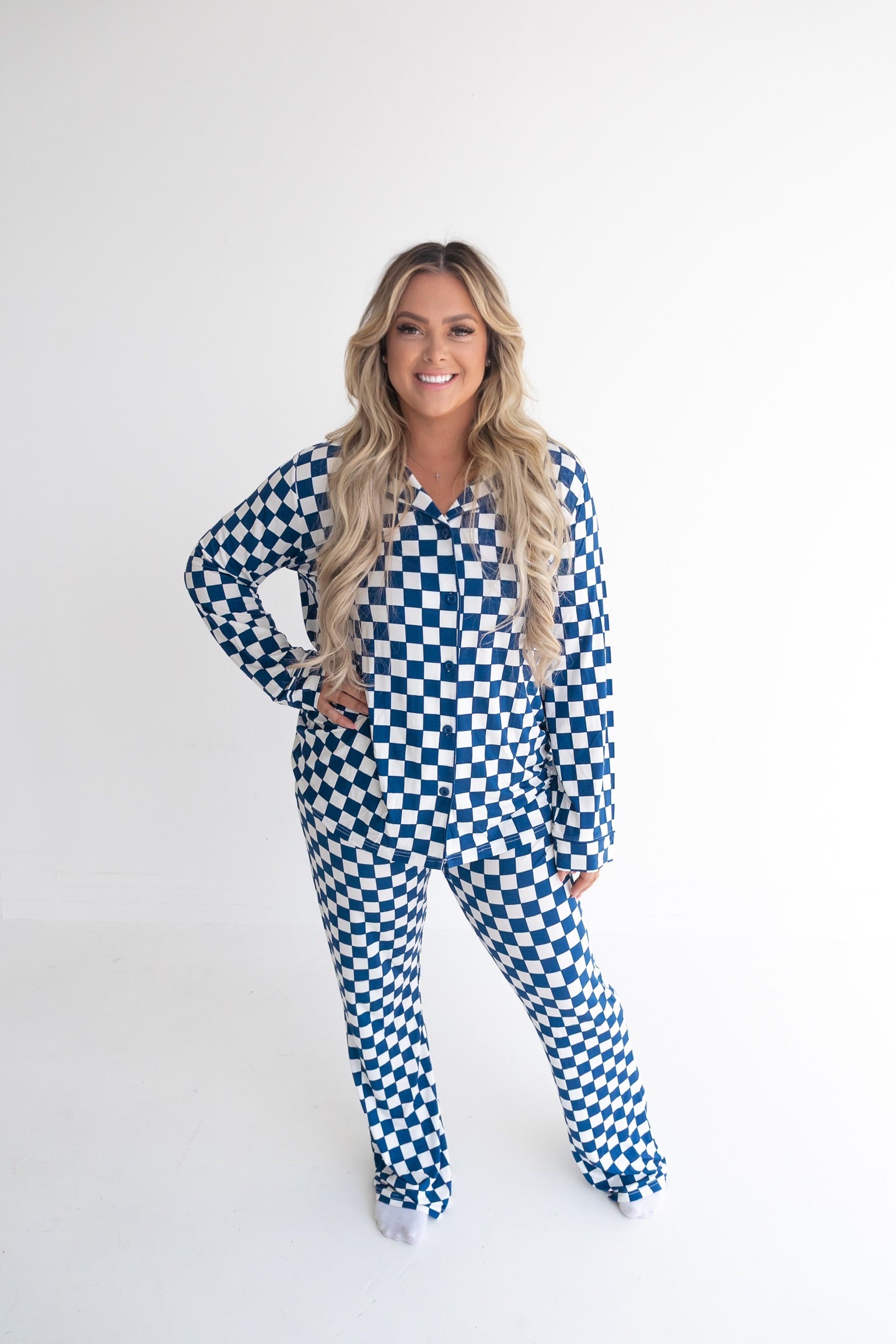Navy Checkers Women's Dream Set