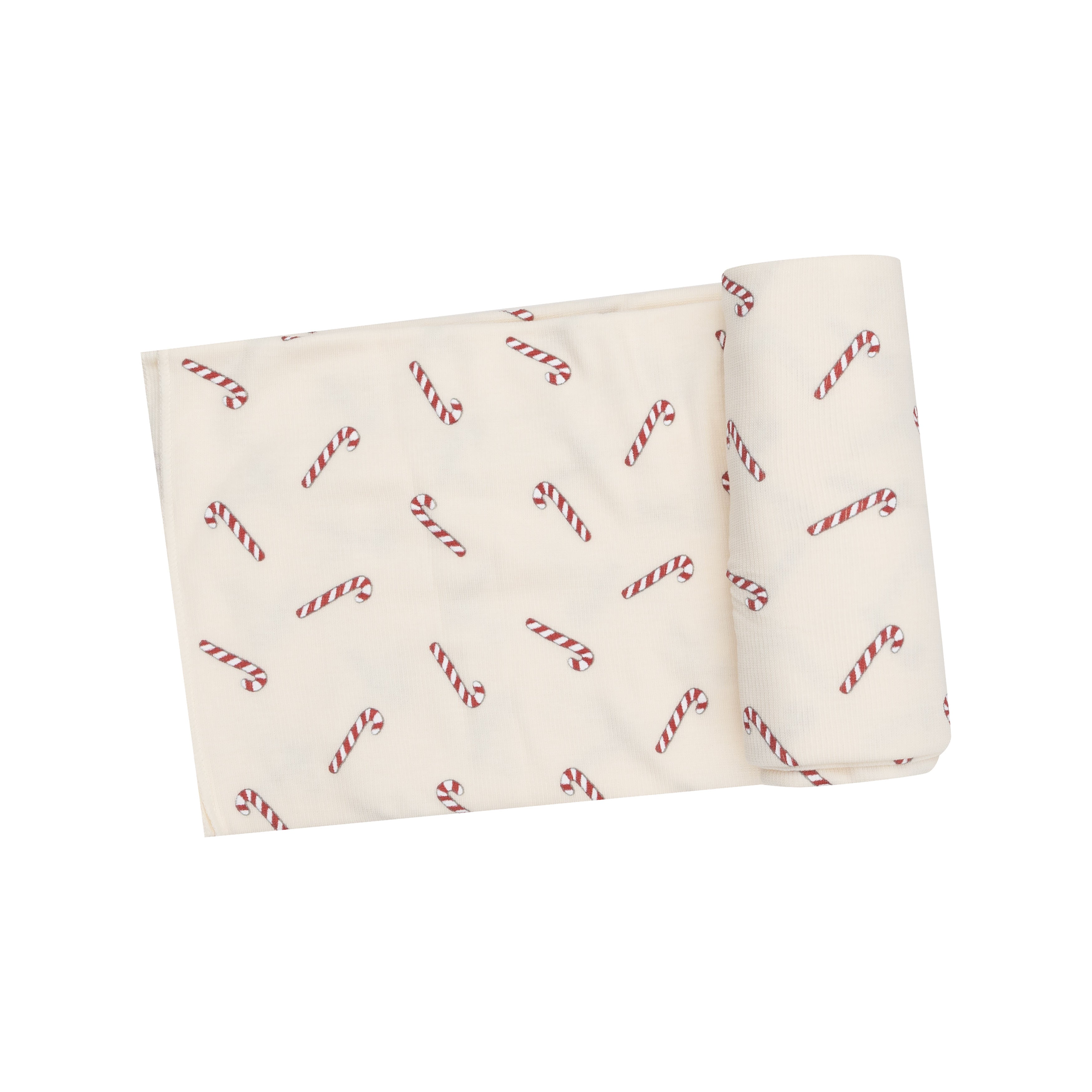 Swaddle Blanket - Candy Canes Rib