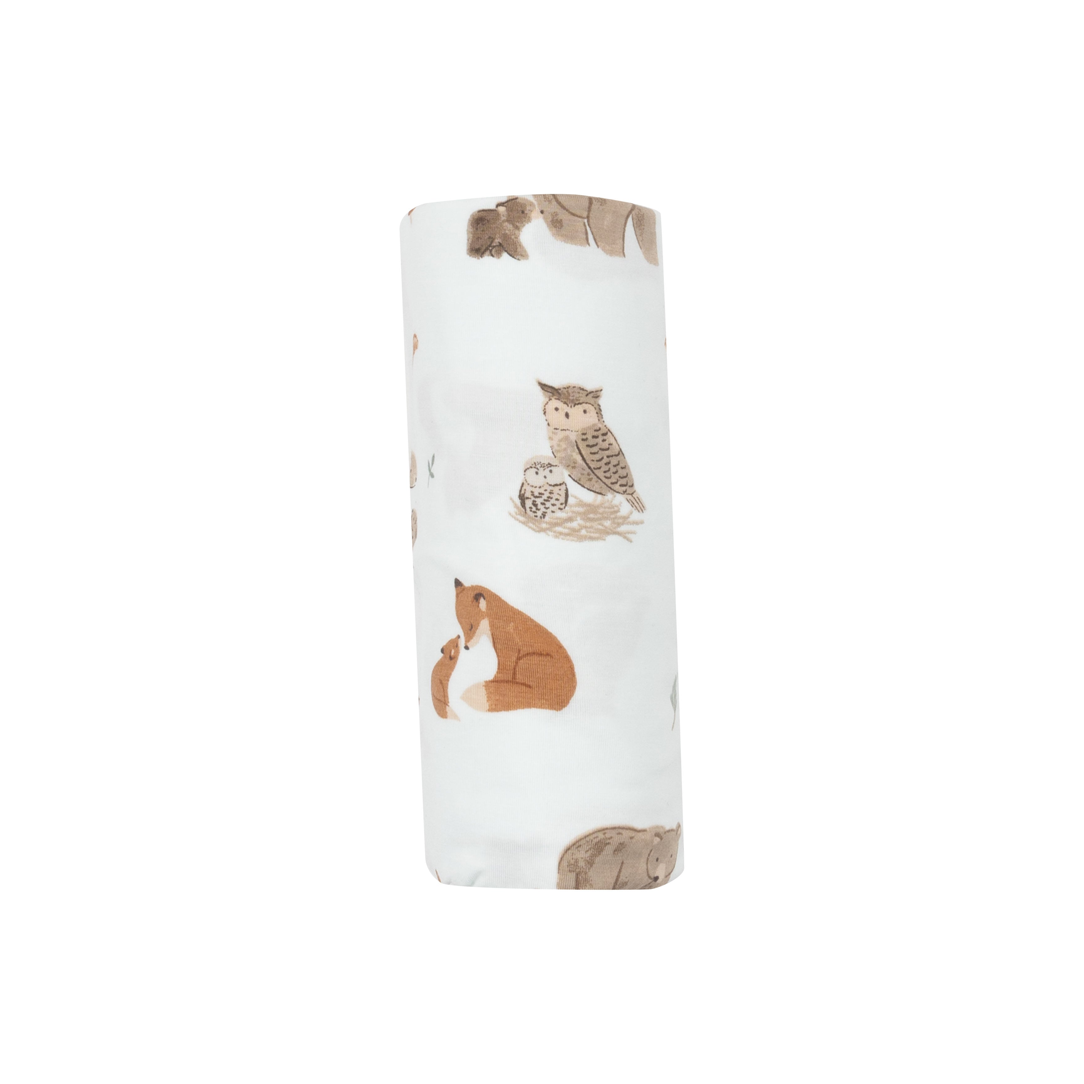 Swaddle Blanket - Mixed Woodland Animals Blue