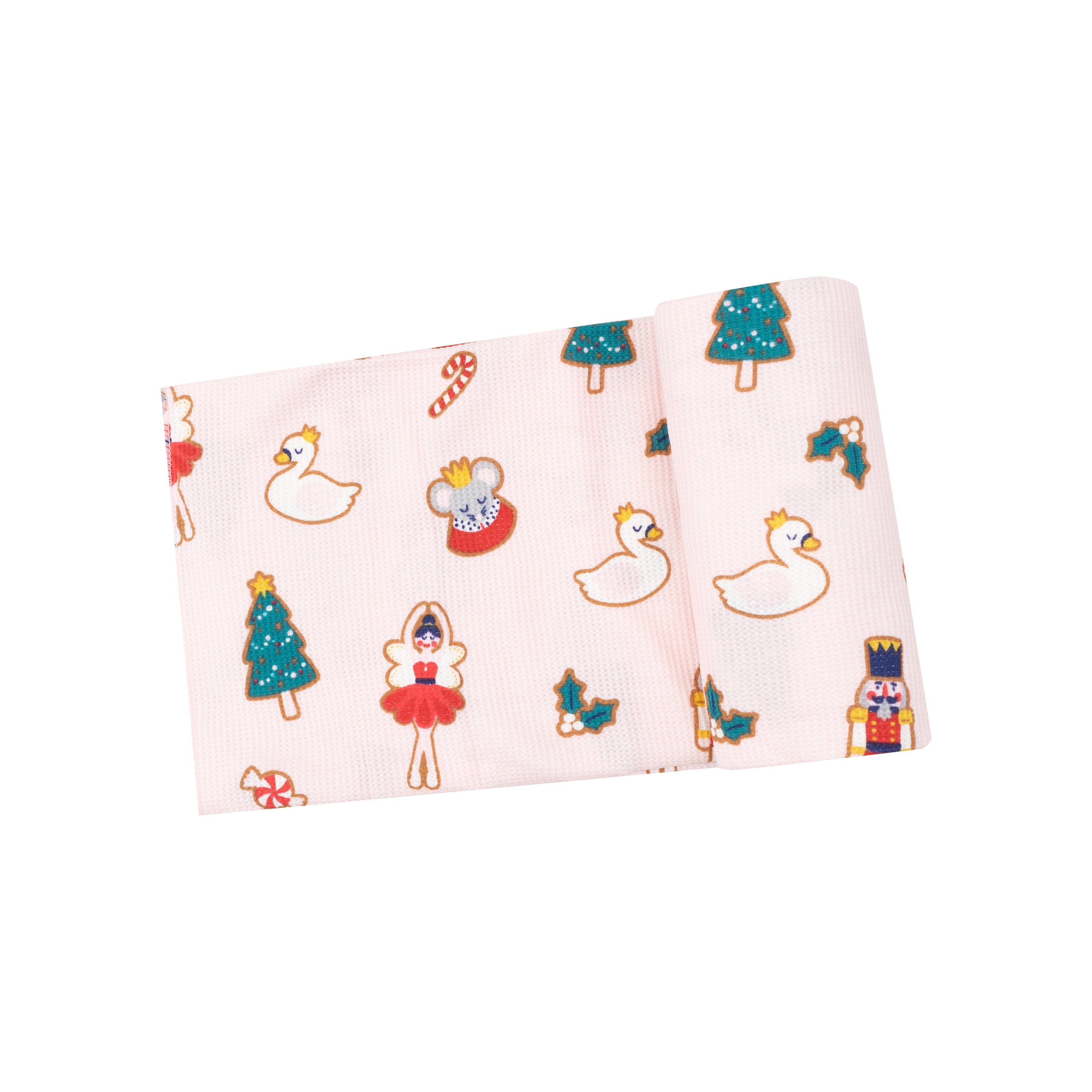 Swaddle Blanket - Sugar Plum Fairy Christmas Cookie  Pink