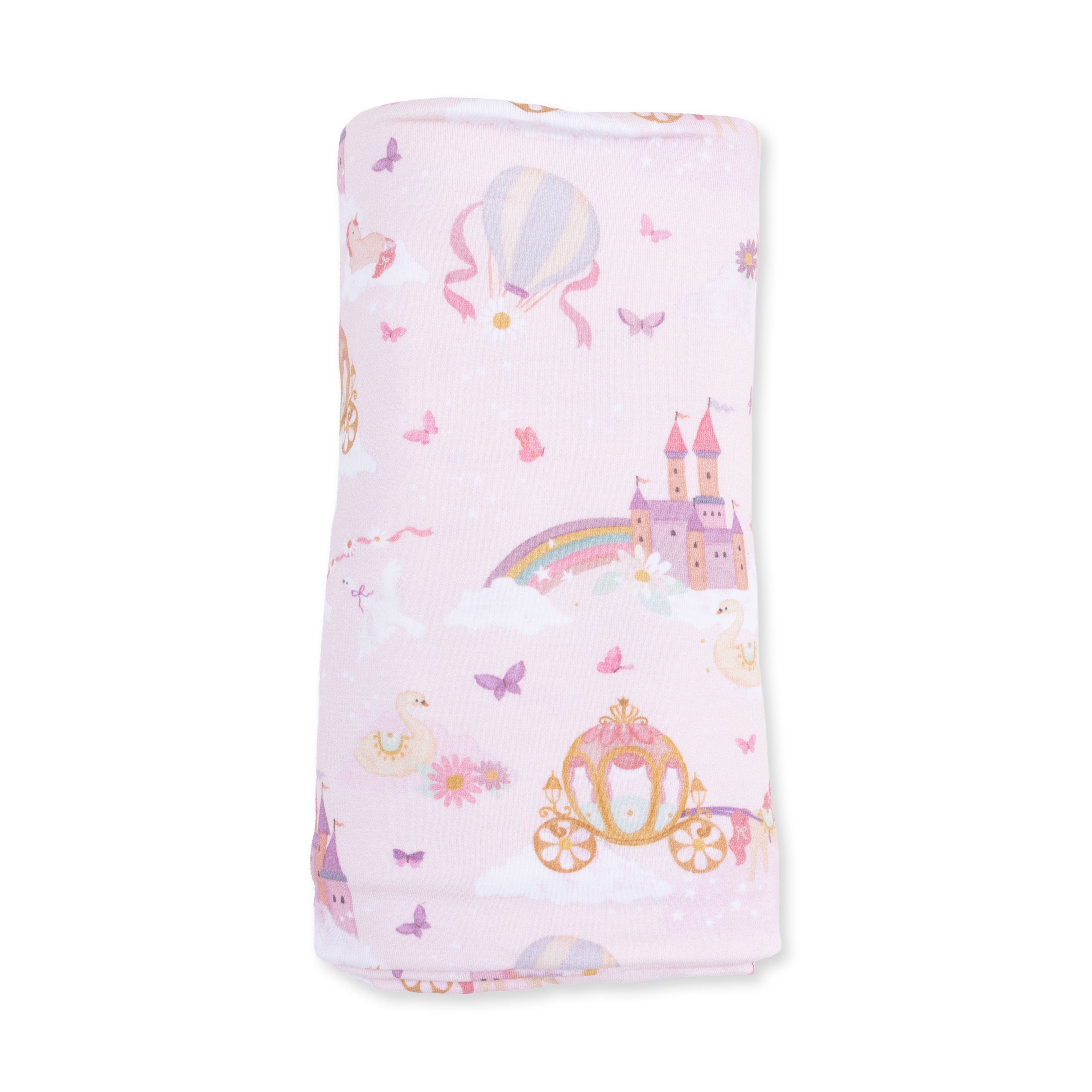 Princess Unicorns And Castle - Swaddle Blanket