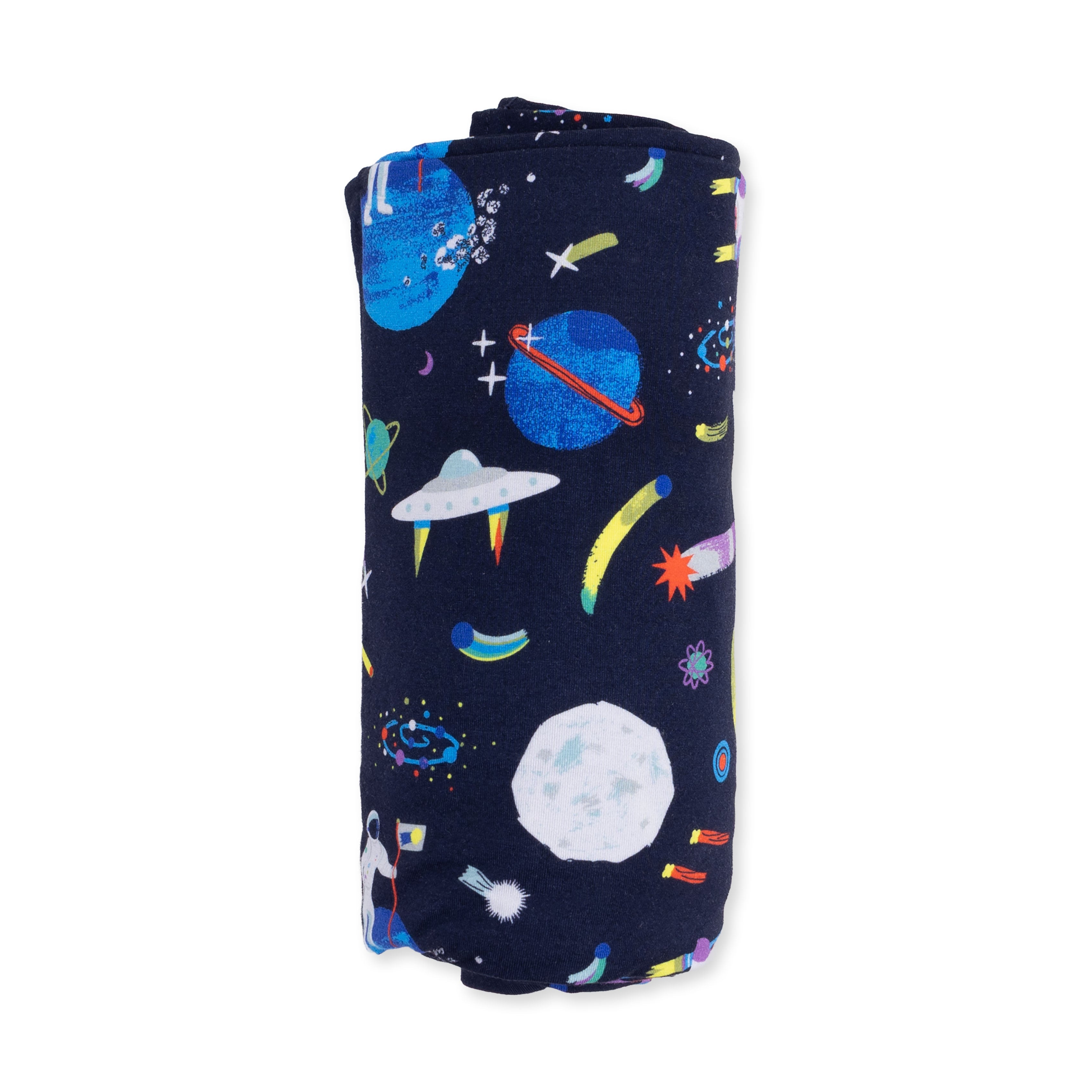 Astronaut And Rockets - Swaddle Blanket