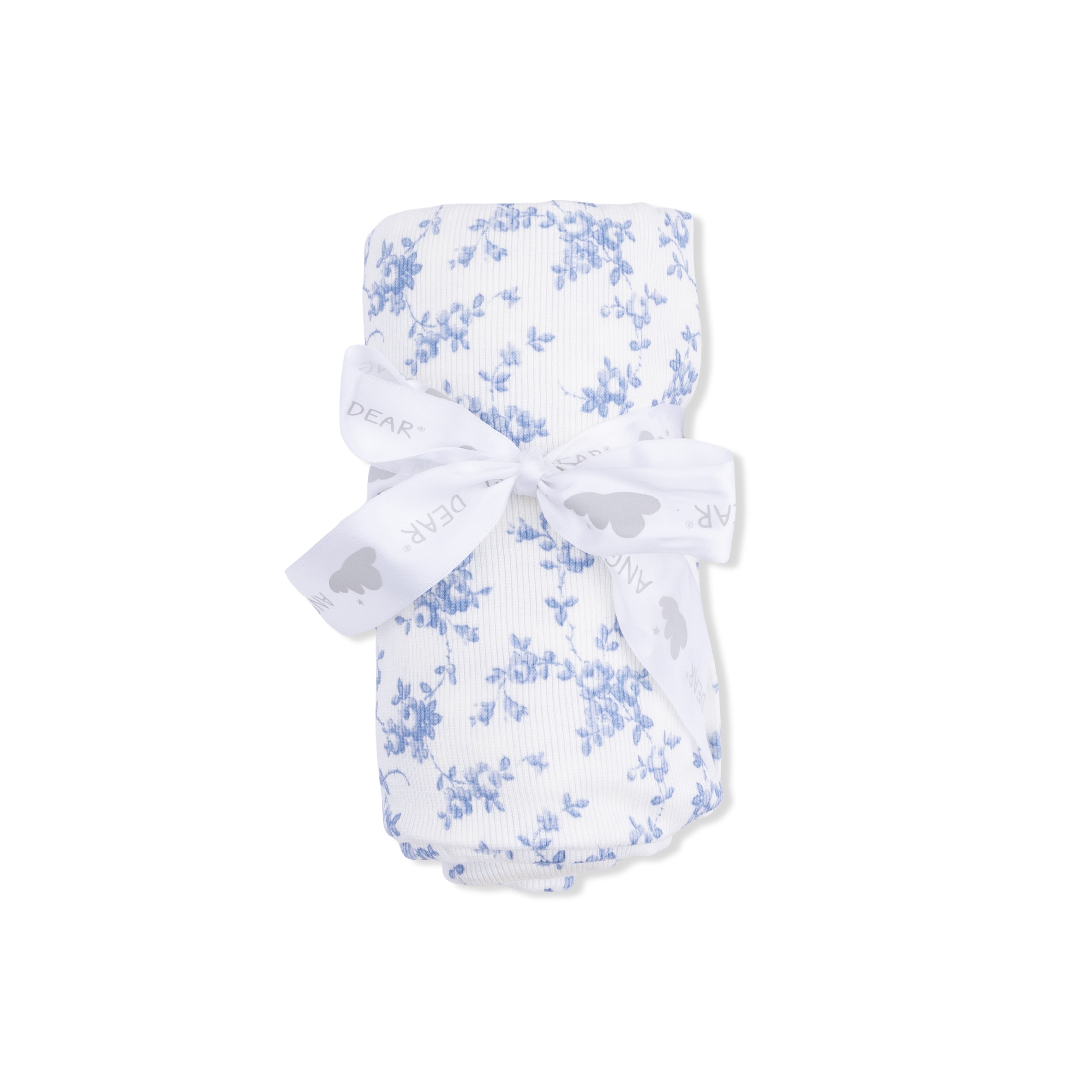 Baby Blue Vines Floral - Swaddle Blanket