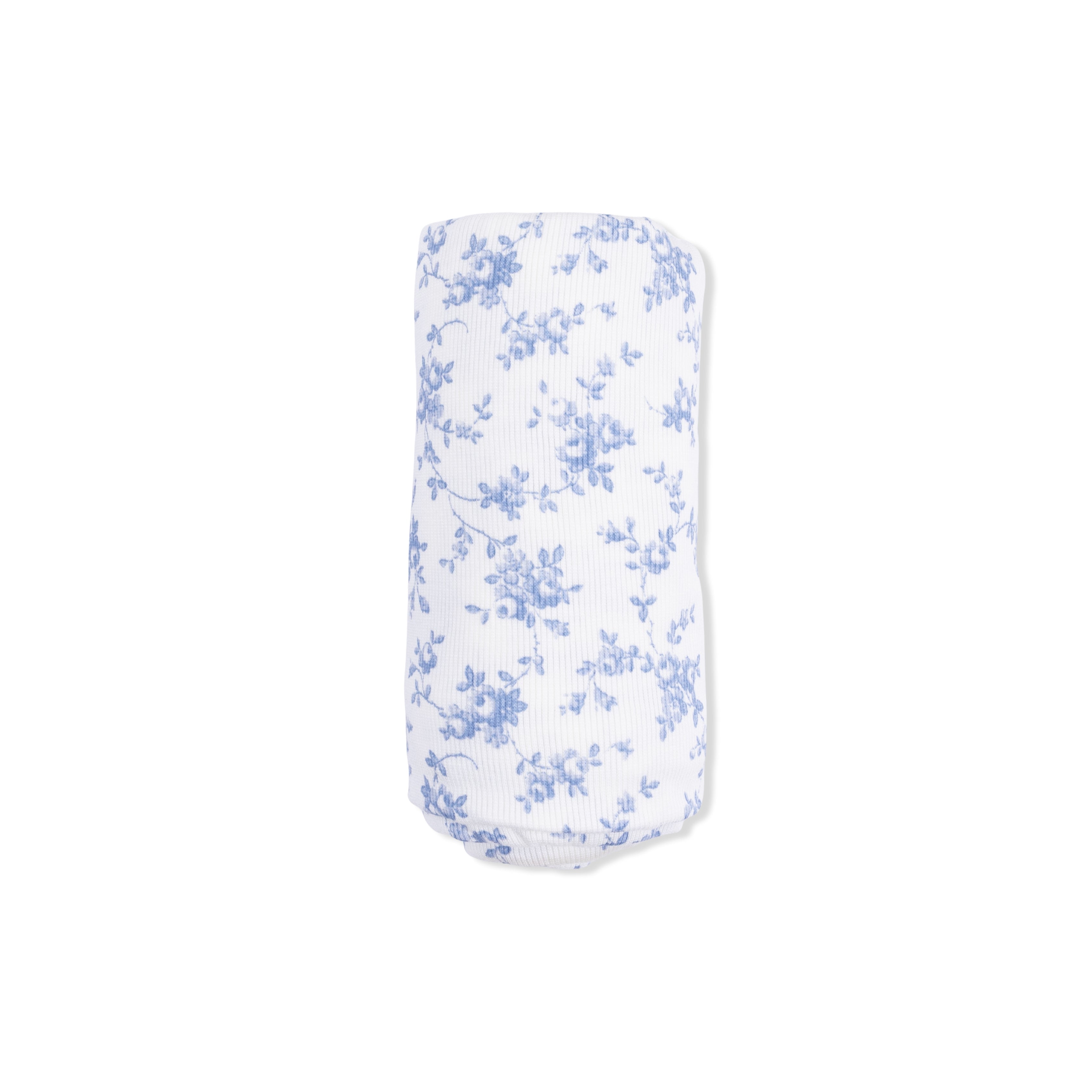 Baby Blue Vines Floral - Swaddle Blanket