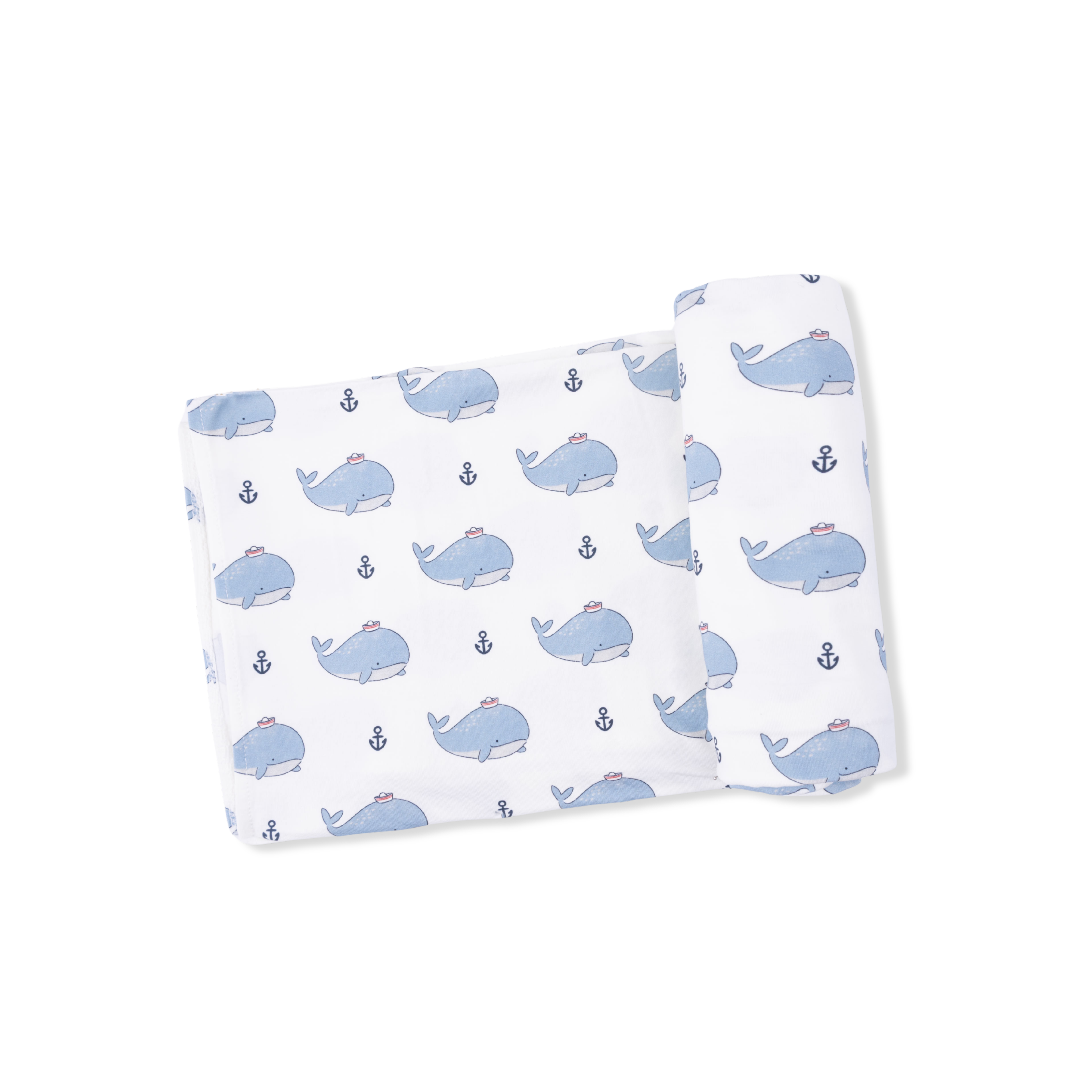 Bubbly Sailor Whales Blue - Swaddle Blanket