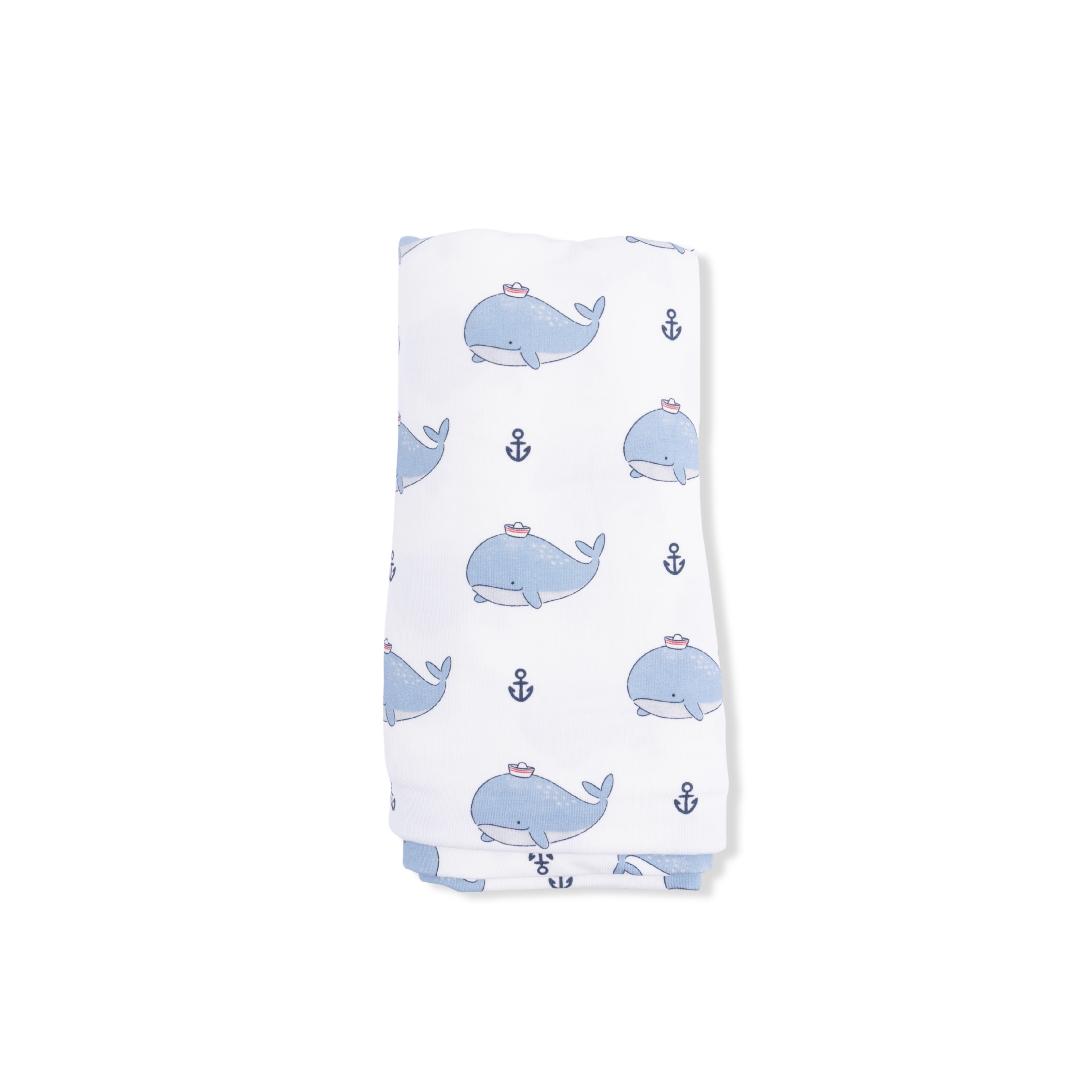 Bubbly Sailor Whales Blue - Swaddle Blanket