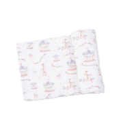 Carousel With Bows - Swaddle Blanket