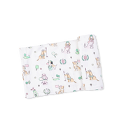 Country Club Dogs Pink - Swaddle Blanket