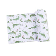 Crayon Alligators - Swaddle Blanket