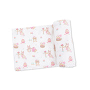 Easter Egg Hunt Pink - Swaddle Blanket