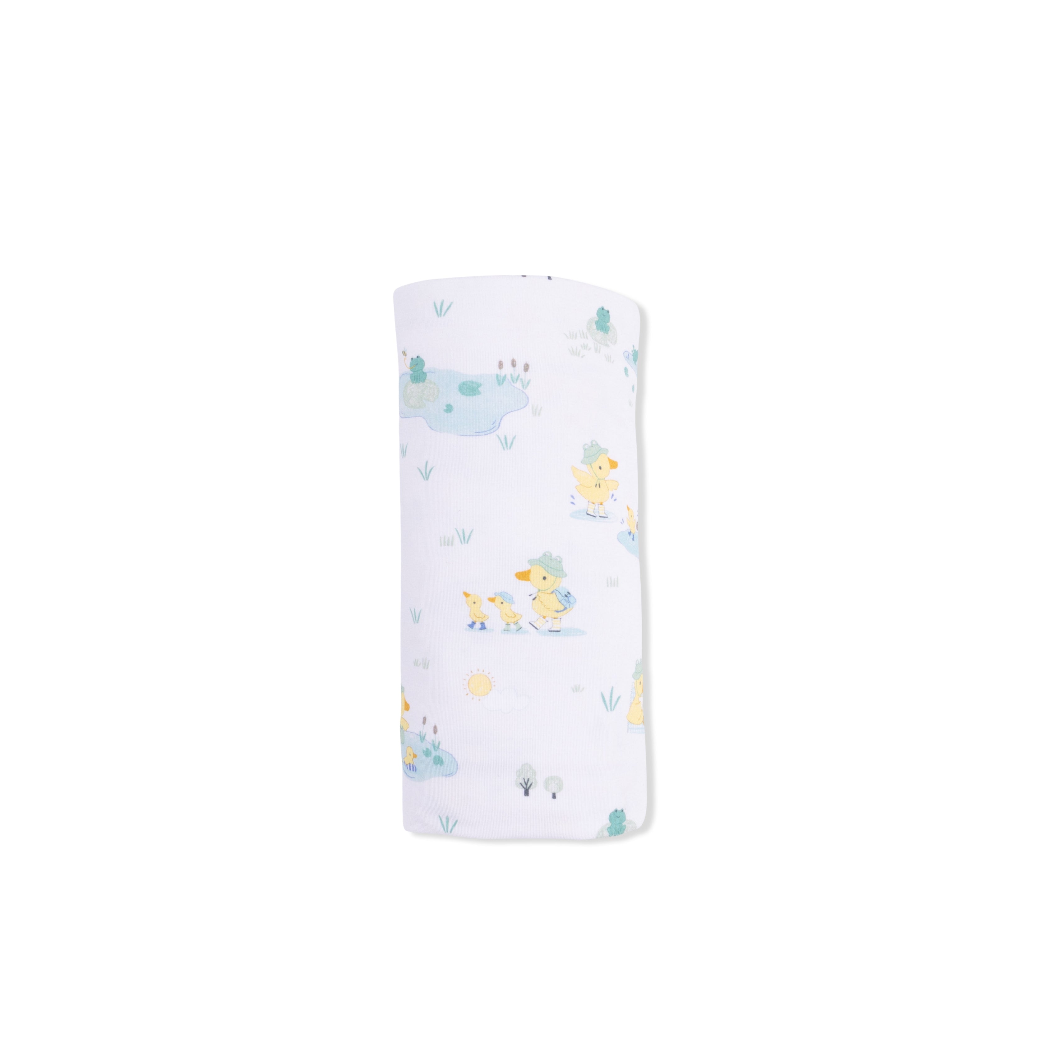 Frog And Duck Pond - Swaddle Blanket