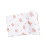 Teddy Bear Ballerina - Swaddle Blanket