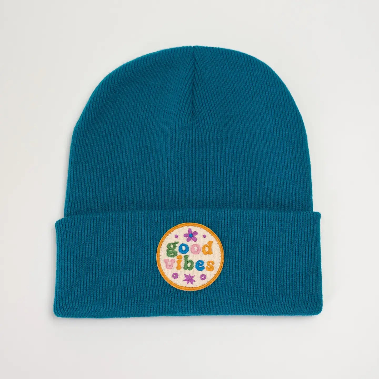 Good Vibes Flowers Glacier Youth/adult Beanie Fits Ages 5+