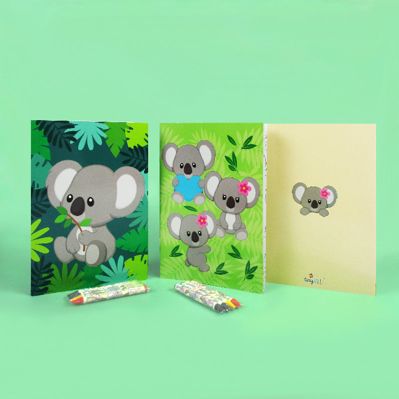 Koalas Coloring Books With Crayons - Set Of 6 Or 12