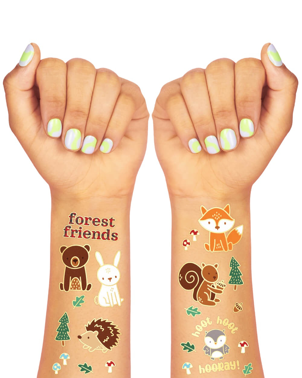 Forest Friends Tats - 42 Foil Temporary Tattoos