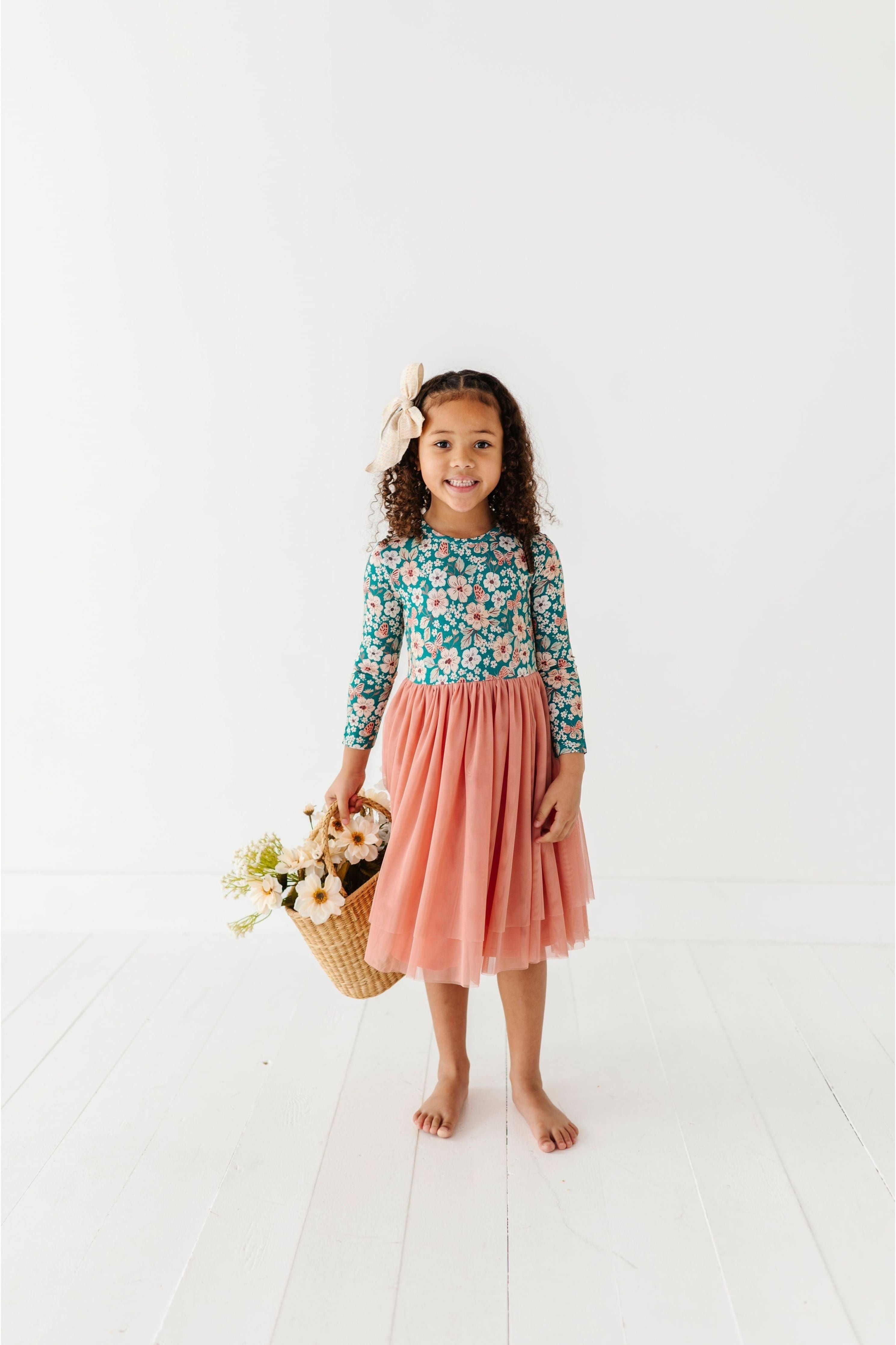 Bamboo Tulle Dress - Juniper