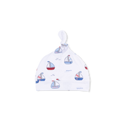 Bubbly Sailboats Blue - Knotted Hat