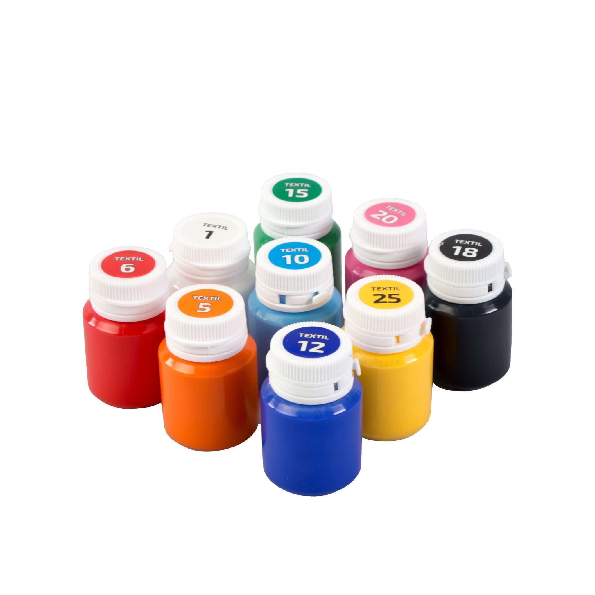 Set Of Acrylic Paints For Textile, 9*20ml/0.68oz, Rosa Talent