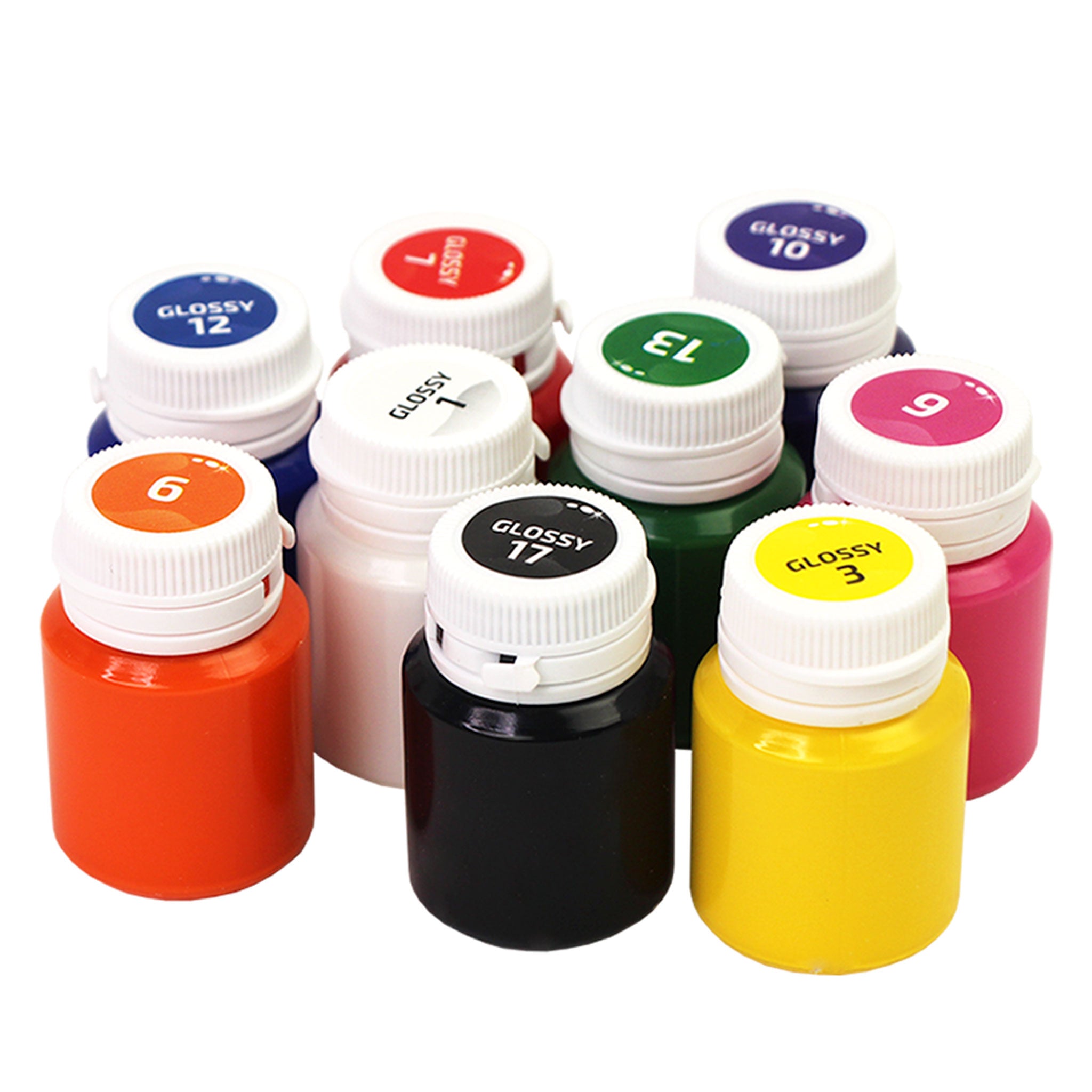 Glossy Acrylic Paint For Decor Set, 9*20ml Rosa Talent